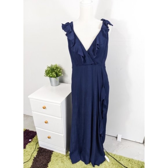 bardot alex ruffle maxi dress